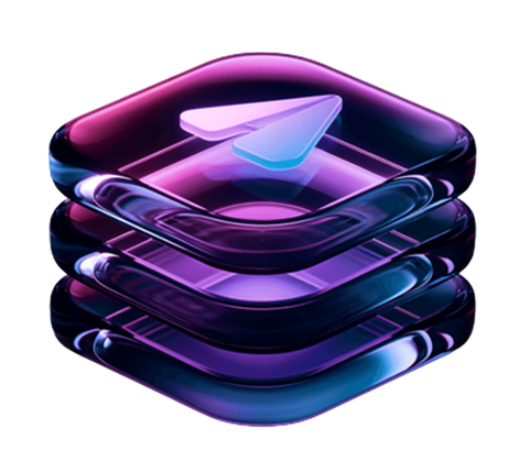 изображение объемной иконки телеграм