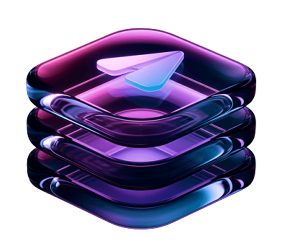 изображение объемной иконки телеграм